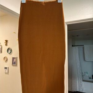 Ribbed Tan Skirt
